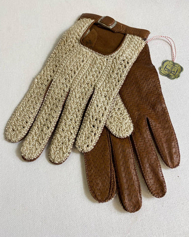 Gloves vintage driving deadstock with labels size 8 mens